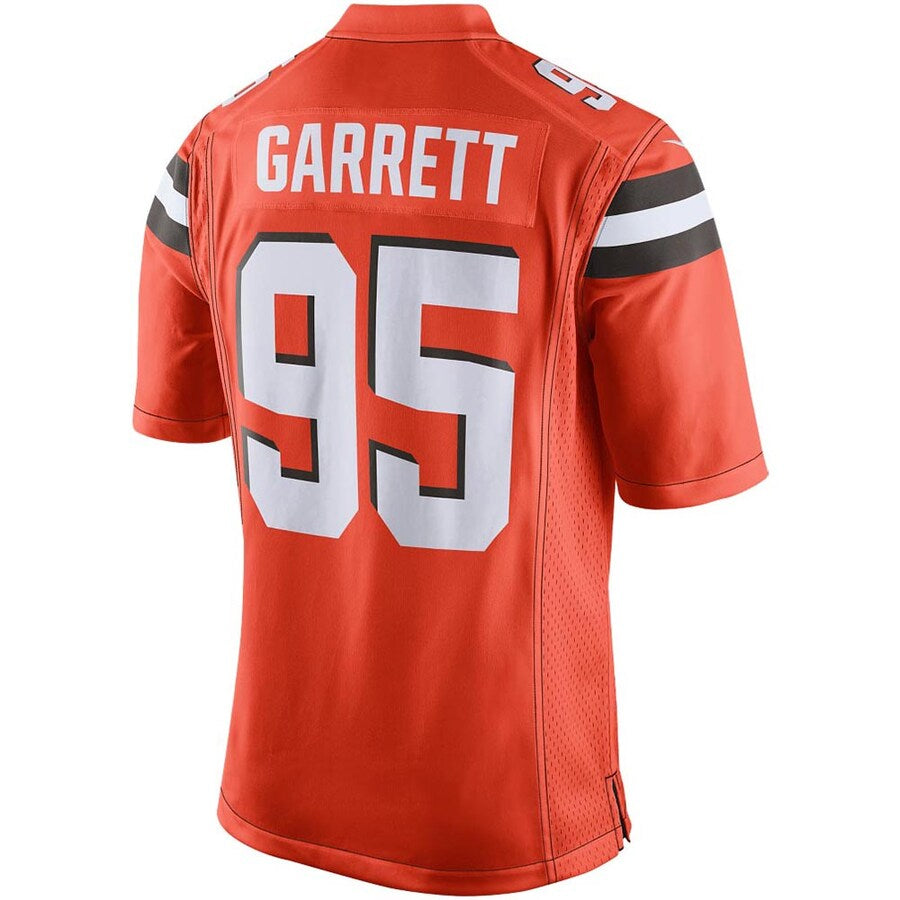 Trusc C.Browns #95 Myles Garrett Player Orange Game  Stitched Jerseys