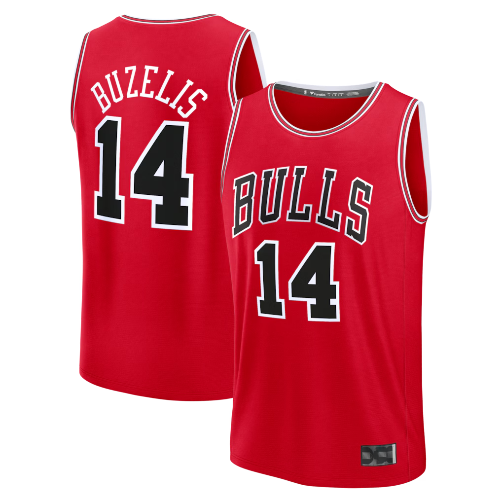 Trusc C.Bulls #14 Matas Buzelis Red Fast Break Replica Player Jerseys - Icon Edition