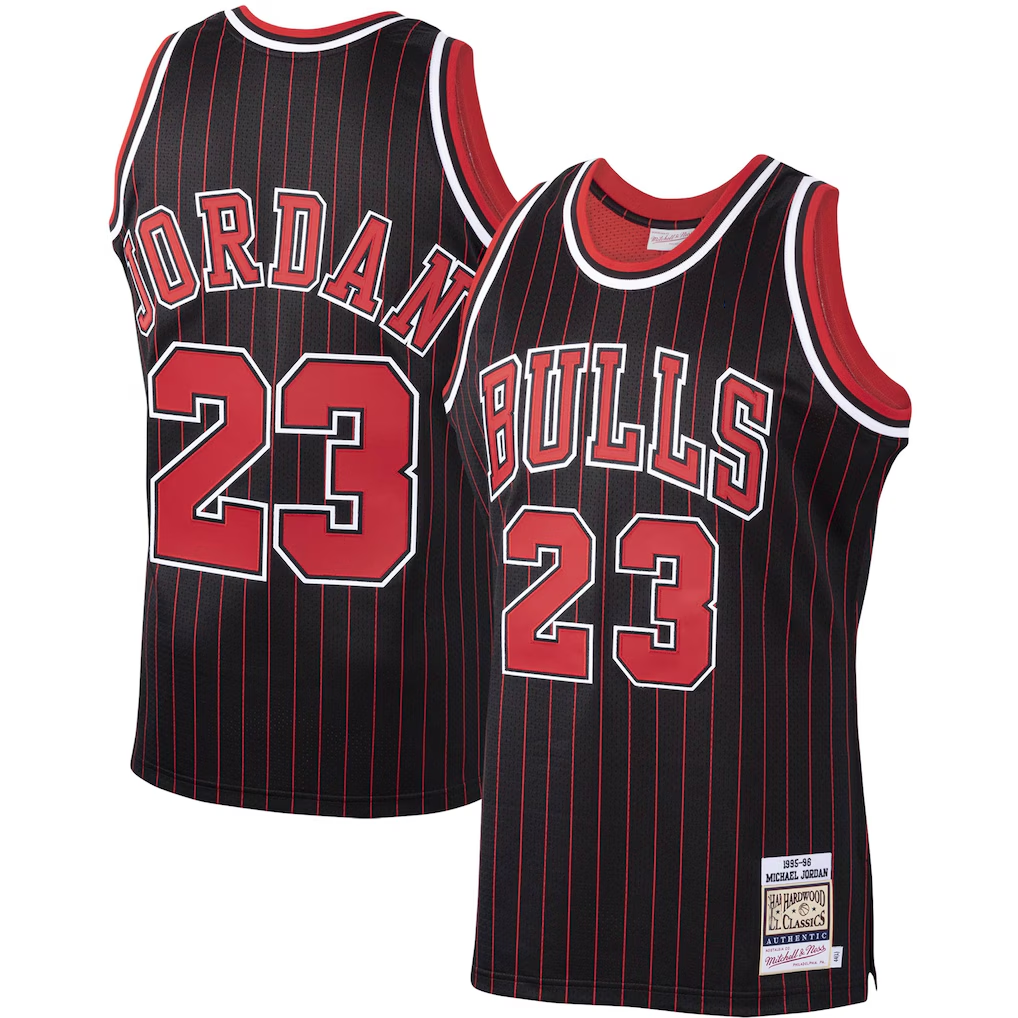 Trusc C.Bulls #23 Michael Jordan Mitchell & Ness Black 1996-97 Hardwood Classics Authentic Jerseys