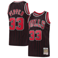 Trusc C.Bulls #33 Scottie Pippen Mitchell & Ness Black Hardwood Classics Swingman Jerseys