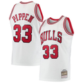 Trusc C.Bulls #33 Scottie Pippen Mitchell & Ness White Hardwood Classics Swingman Jerseys
