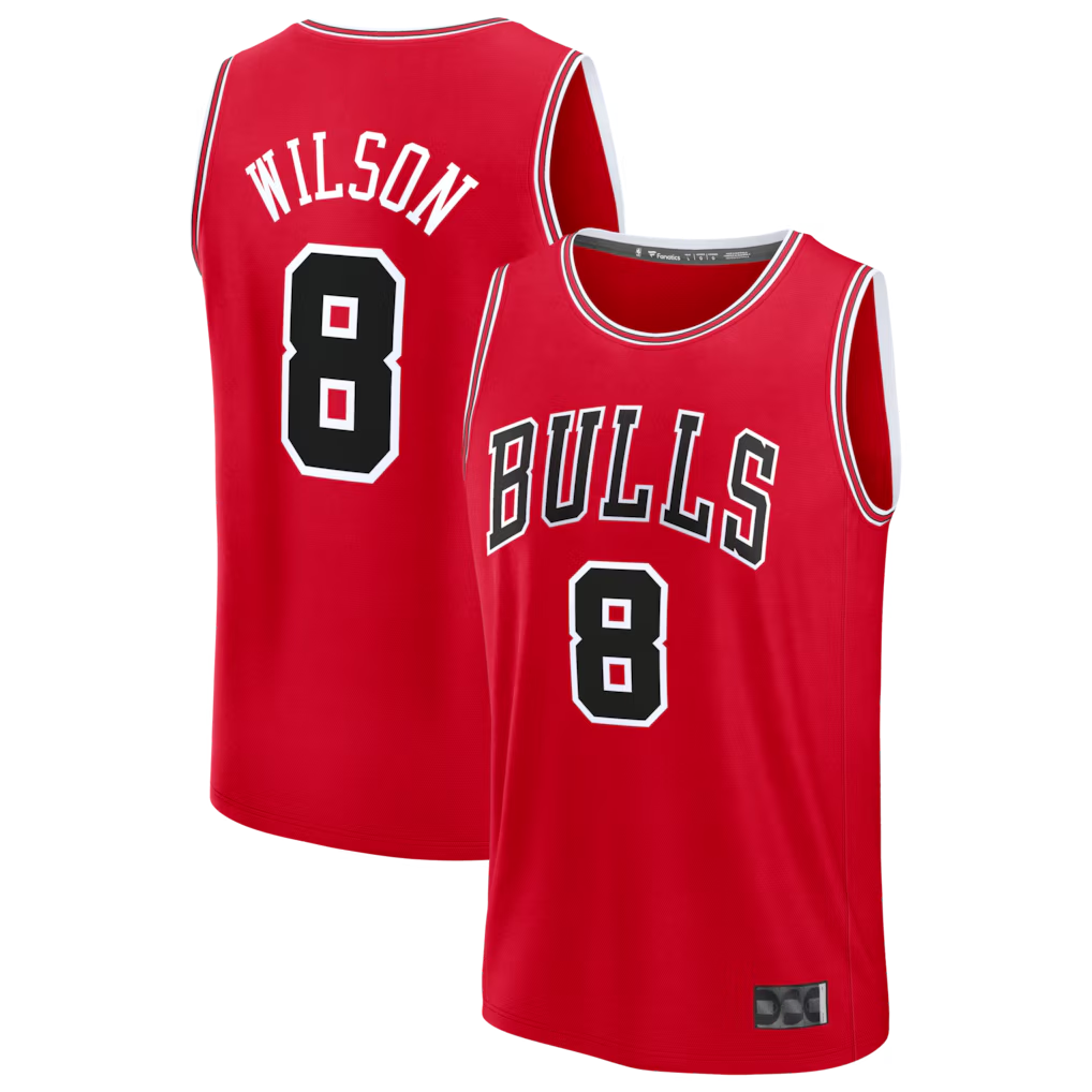 Trusc C.Bulls #8 Caleb Wilson Red 2026 Draft First Round Pick Fast Break Jerseys - Icon Edition