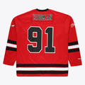 Trusc C.Bulls #91 Dennis Rodman Mitchell & Ness Red Big & Tall  Hockey Jerseys