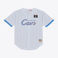 Trusc C.Cavaliers Mitchell & Ness White Head Coach Pinstripe Mesh Full-Button Baseball Jerseys
