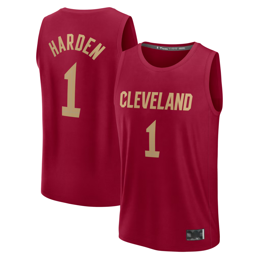 Trusc C.Cavaliers #1 James Harden  Wine Fast Break Replica Jerseys - Icon Edition