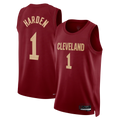 Trusc C.Cavaliers #1 James Harden Wine Swingman Jerseys - Icon Edition