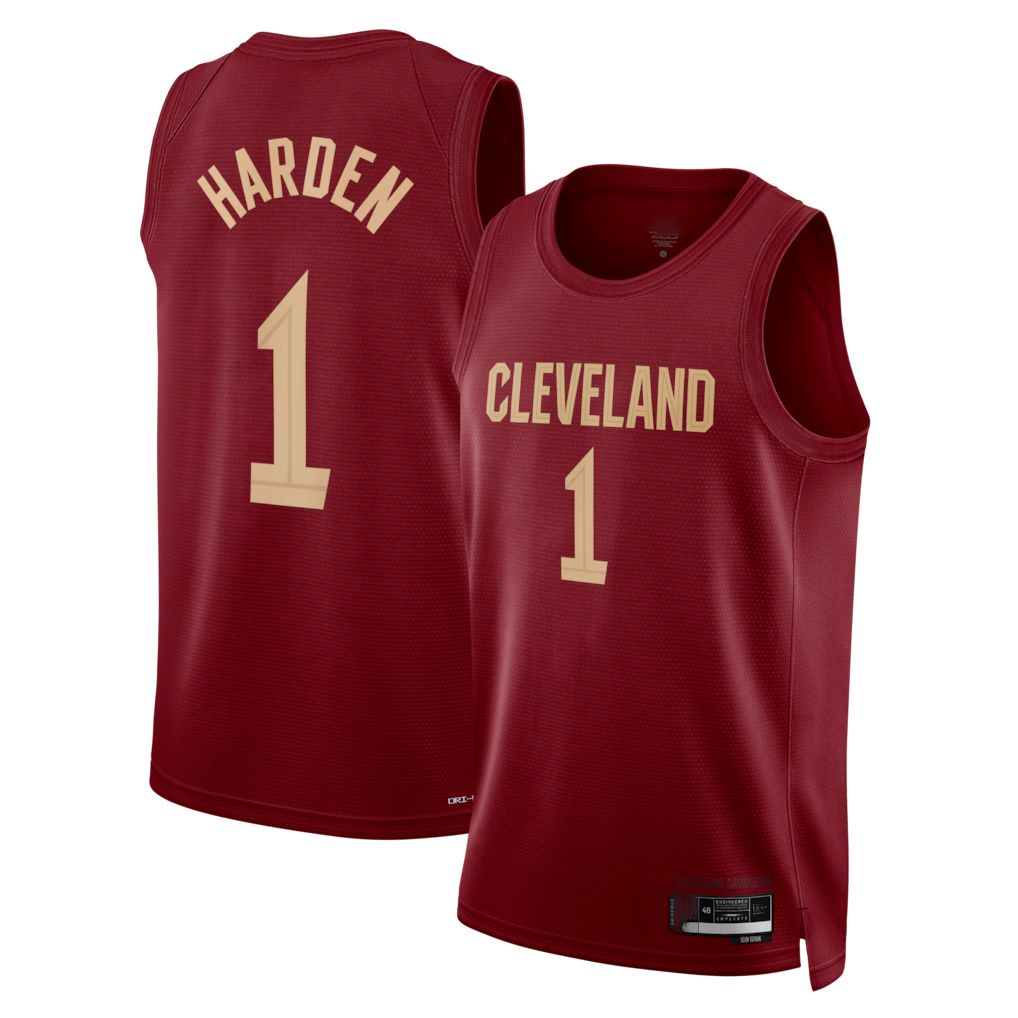 Trusc C.Cavaliers #1 James Harden Wine Swingman Jerseys - Icon Edition