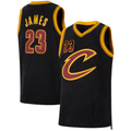 Trusc C.Cavaliers #23 LeBron James Black Forever King Authentic Jerseys