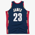 Trusc C.Cavaliers #23 LeBron James Mitchell & Ness Navy Hardwood Classics Swingman Jerseys