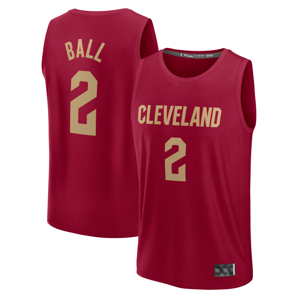 Trusc C.Cavaliers #2 Lonzo Ball Wine Fast Break Replica Jerseys - Icon Edition
