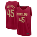 Trusc C.Cavaliers #45 Donovan Mitchell Wine Fast Break Replica Player Jerseys - Icon Edition