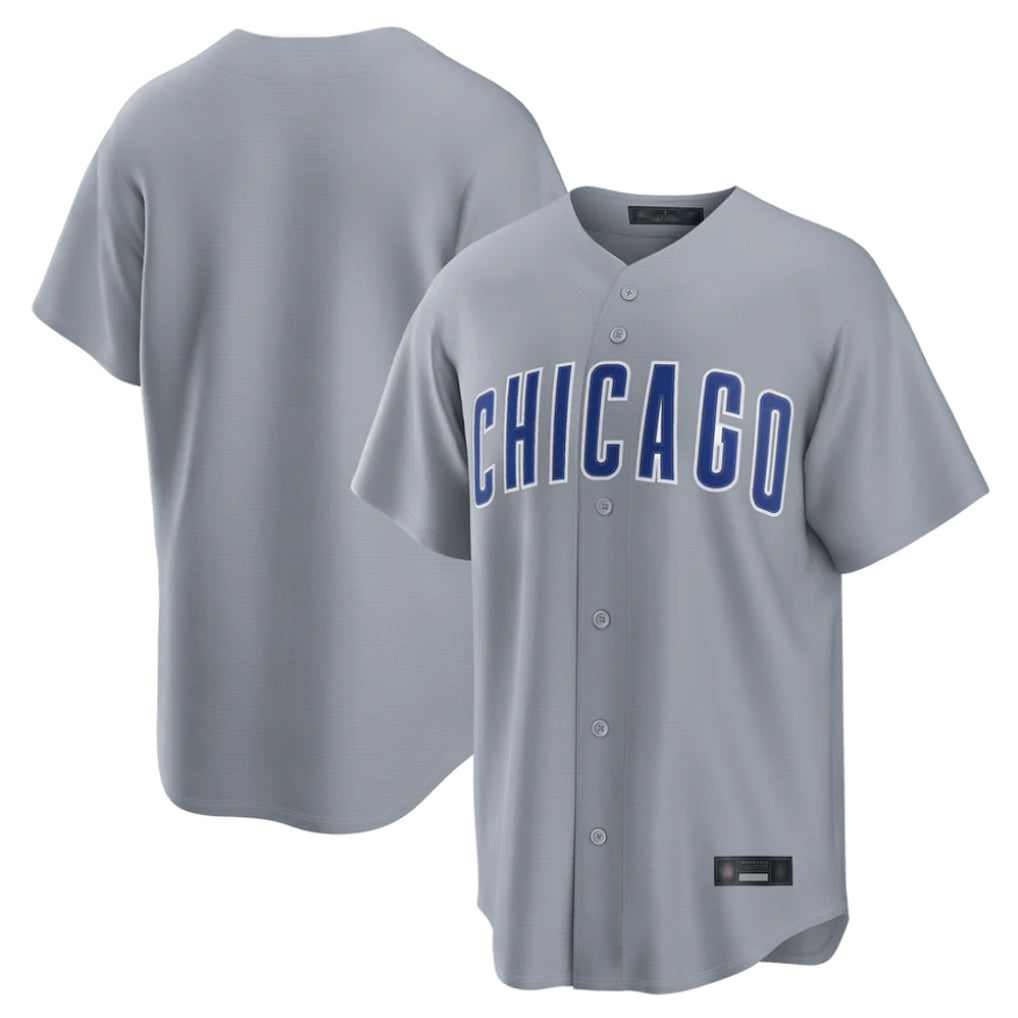 Trusc C.Cubs Gray Game Home Blank Player Stitched Jerseys