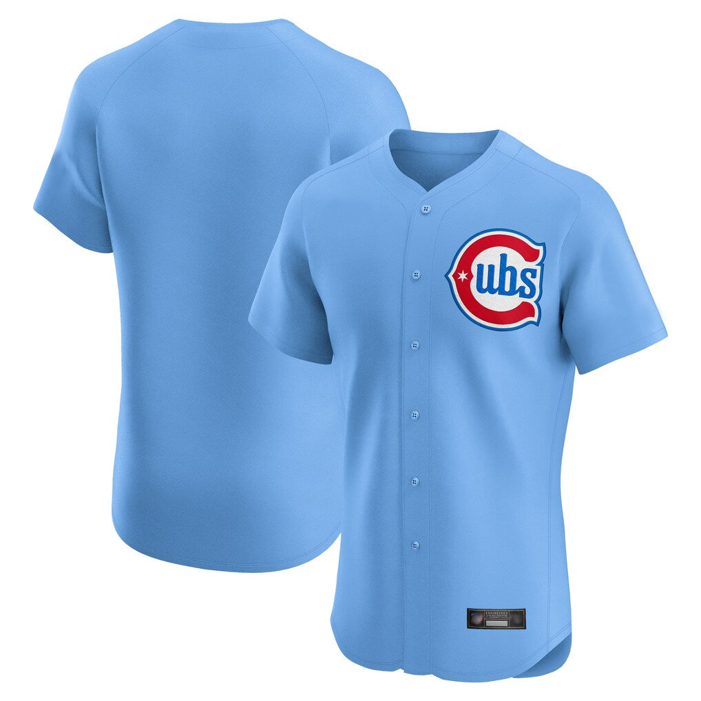 Trusc C.Cubs Light Blue Limited Elite Home Game Blank Player Stitched Jerseys