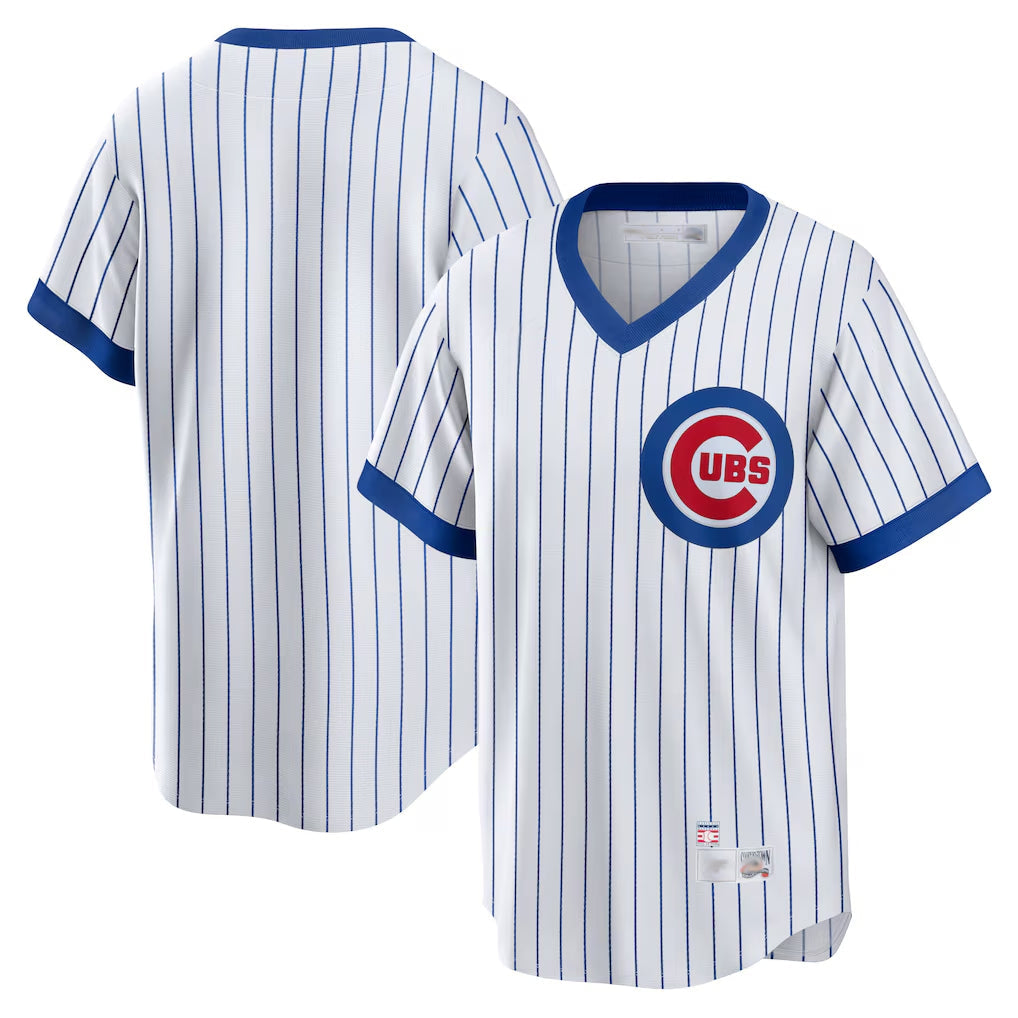 Trusc C.Cubs White T-shirt Cooperstown Collection Limited Blank Player Stitched Jerseys