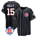 Trusc C.Cubs #15 Carson Kelly Player Black Fashion Out 150th Anniversary Game Stitched Jerseys