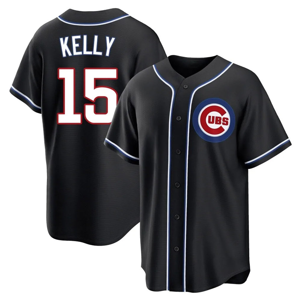 Trusc C.Cubs #15 Carson Kelly Player Black Fashion Out Game Stitched Jerseys
