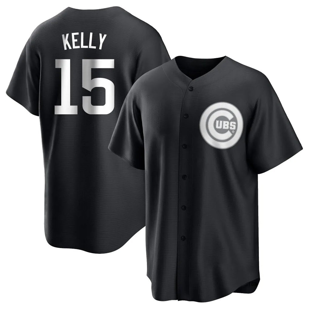 Trusc C.Cubs #15 Carson Kelly Player Black Game Stitched Jerseys