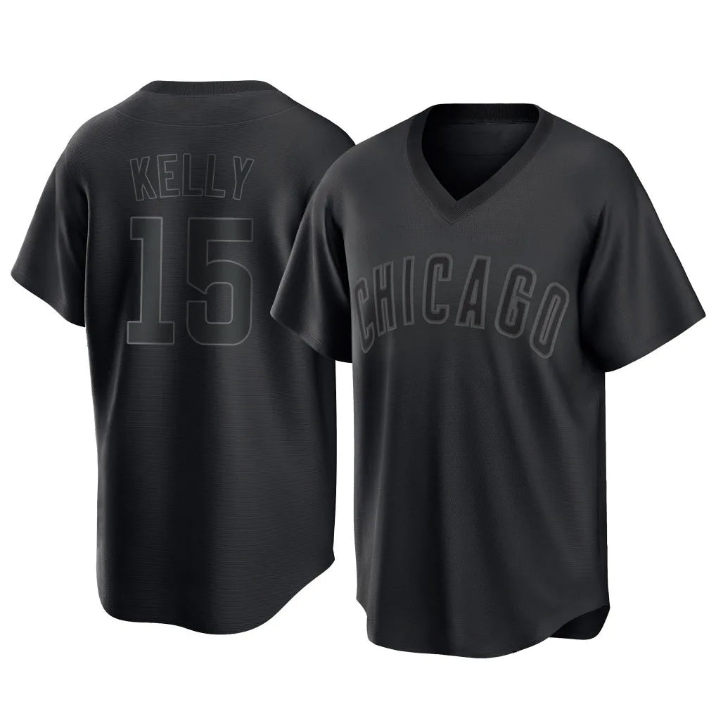 Trusc C.Cubs #15 Carson Kelly Player Black T-shirt Home Game Stitched Jerseys