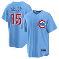 Trusc C.Cubs #15 Carson Kelly Player Light Blue Home Game Stitched Jerseys