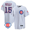 Trusc C.Cubs #15 Carson Kelly Player White 150th Anniversary Home Game Stitched Jerseys