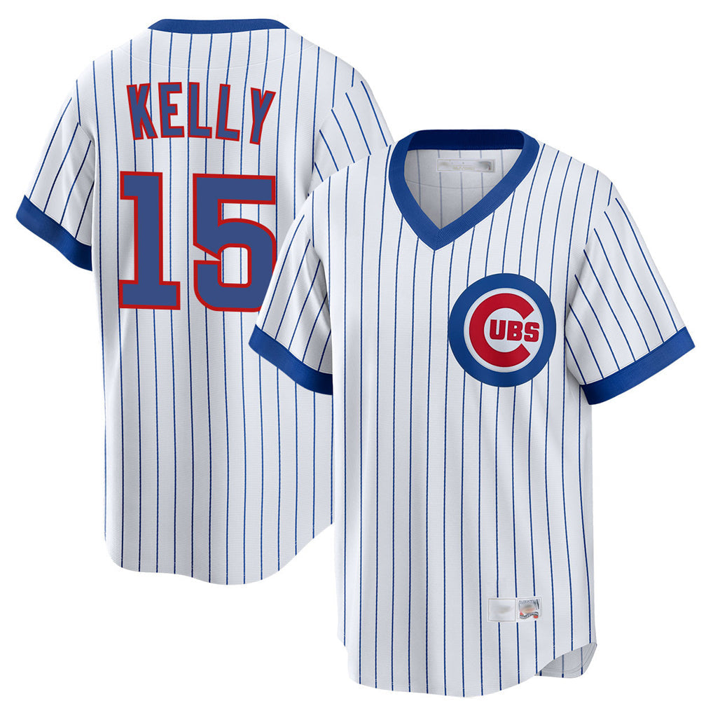 Trusc C.Cubs #15 Carson Kelly Player White T-shirt Cooperstown Collection Limited Stitched Jerseys