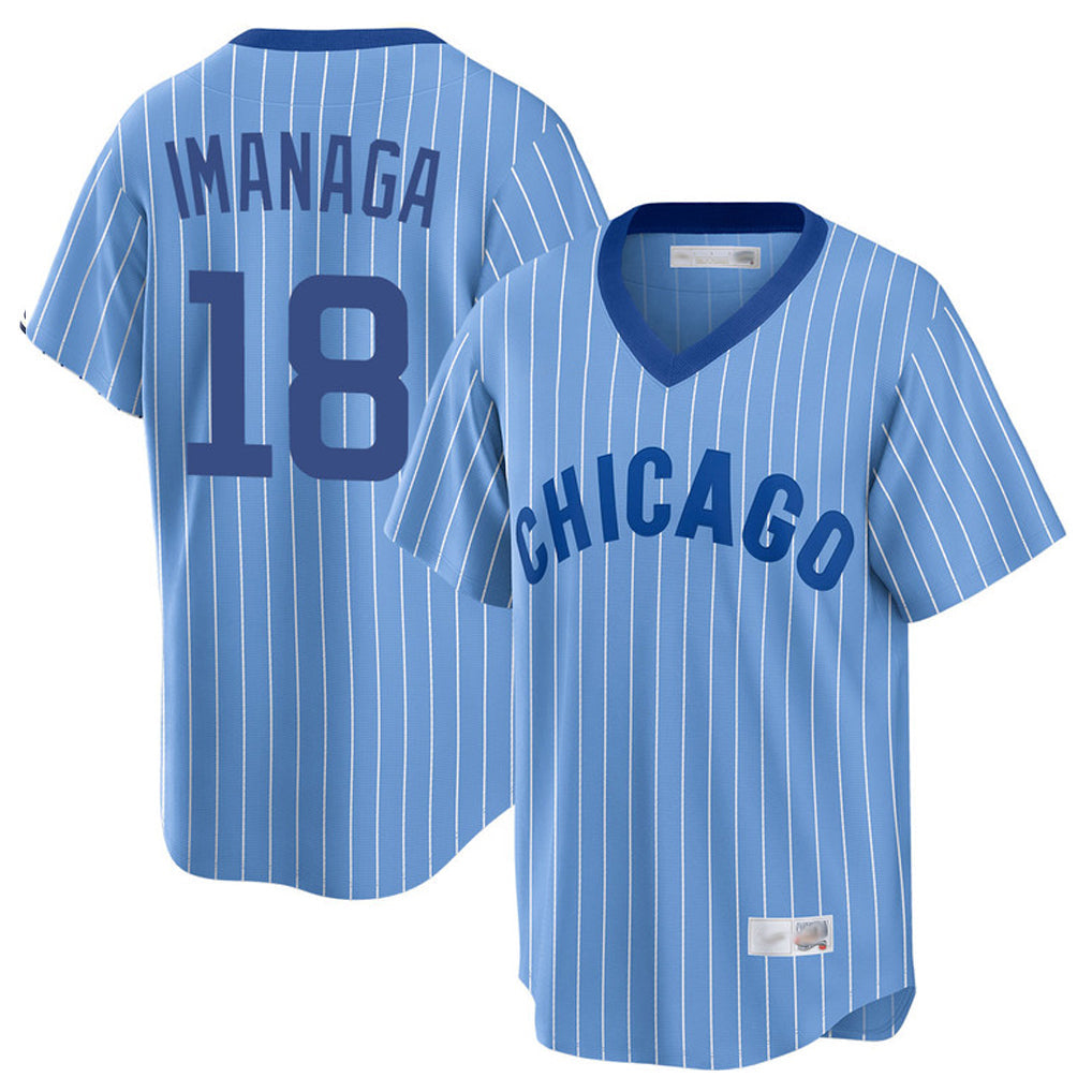 Trusc C.Cubs #18 Shota Imanaga Player Blue T-shirt Cooperstown Collection Limited Stitched Jerseys