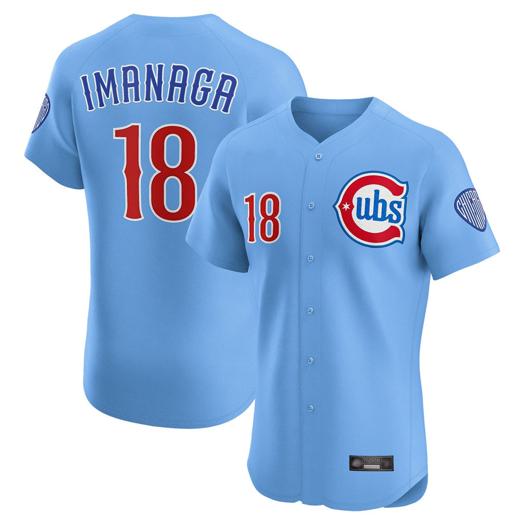 Trusc C.Cubs #18 Shota Imanaga Player Light Blue Limited Elite Home Stitched Jerseys