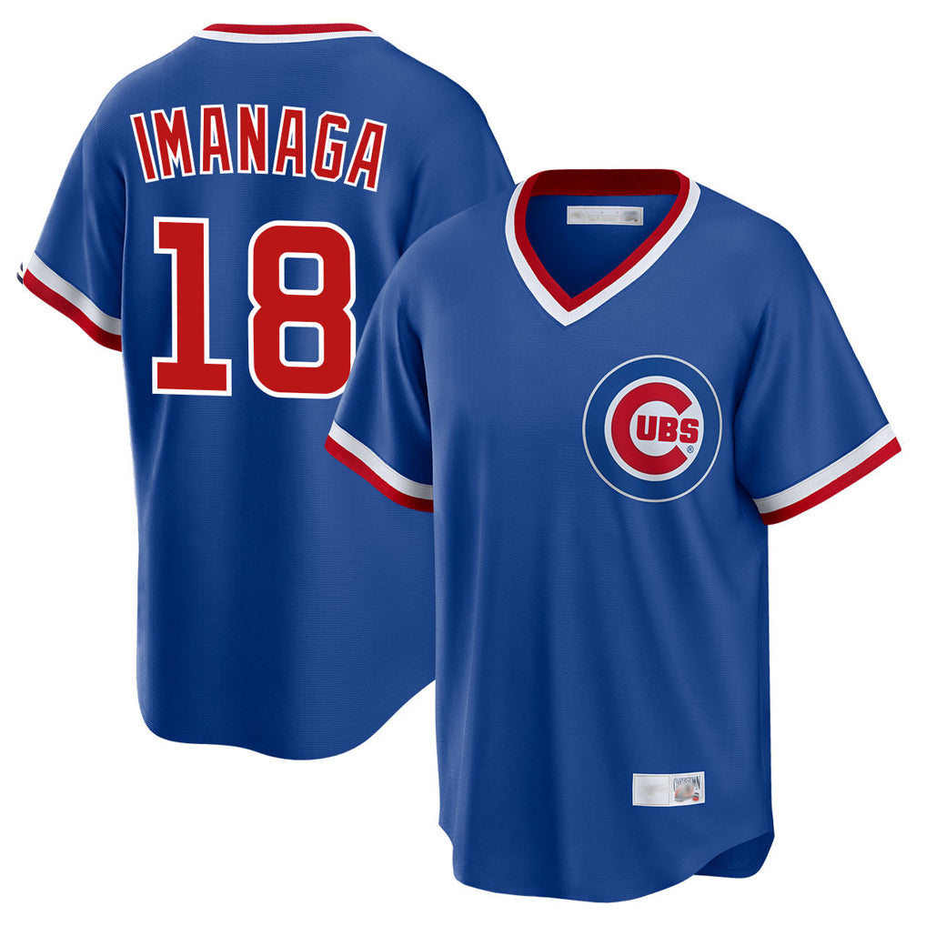 Trusc C.Cubs #18 Shota Imanaga Player Royal T-shirt Cooperstown Collection Limited Stitched Jerseys