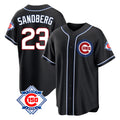 Trusc C.Cubs #23 Ryne Sandberg Player Black Fashion Out 150th Anniversary Game Stitched Jerseys