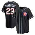 Trusc C.Cubs #23 Ryne Sandberg Player Black Fashion Out Game Stitched Jerseys
