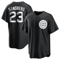 Trusc C.Cubs #23 Ryne Sandberg Player Black Game Stitched Jerseys