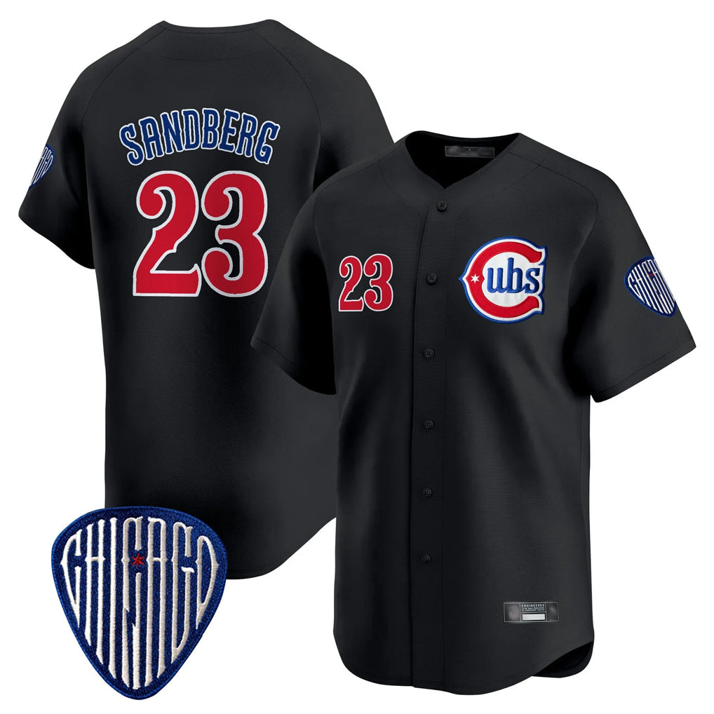 Trusc C.Cubs #23 Ryne Sandberg Player Black Vapor Premier Limited Home Stitched Jerseys