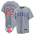 Trusc C.Cubs #23 Ryne Sandberg Player Gray 150th Anniversary Home Game Stitched Jerseys