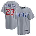Trusc C.Cubs #23 Ryne Sandberg Player Gray Home Game Stitched Jerseys