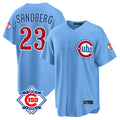 Trusc C.Cubs #23 Ryne Sandberg Player Light Blue 150th Anniversary Home Game Stitched Jerseys