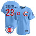 Trusc C.Cubs #23 Ryne Sandberg Player Light Blue 150th Anniversary Limited Home Stitched Jerseys