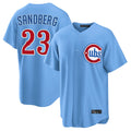 Trusc C.Cubs #23 Ryne Sandberg Player Light Blue Home Game Stitched Jerseys