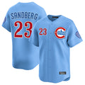 Trusc C.Cubs #23 Ryne Sandberg Player Light Blue Limited Home Stitched Jerseys