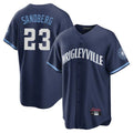 Trusc C.Cubs #23 Ryne Sandberg Player Navy City Connect Home Game Stitched Jerseys