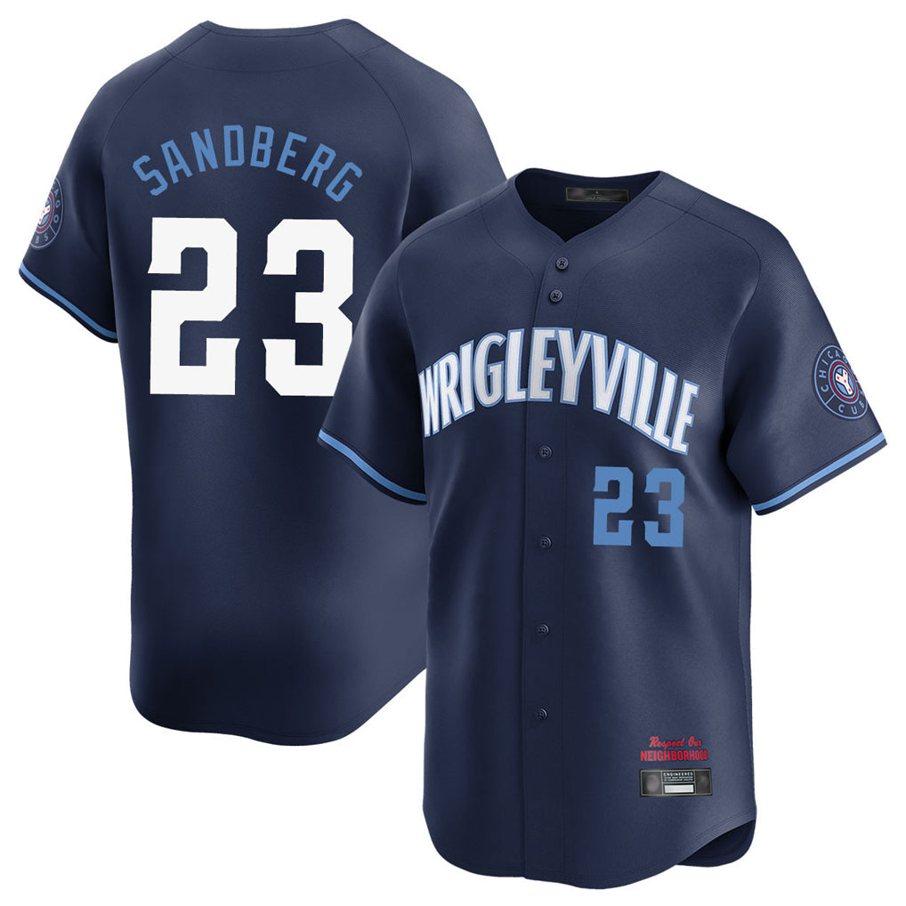 Trusc C.Cubs #23 Ryne Sandberg Player Navy City Connect Limited Home Stitched Jerseys