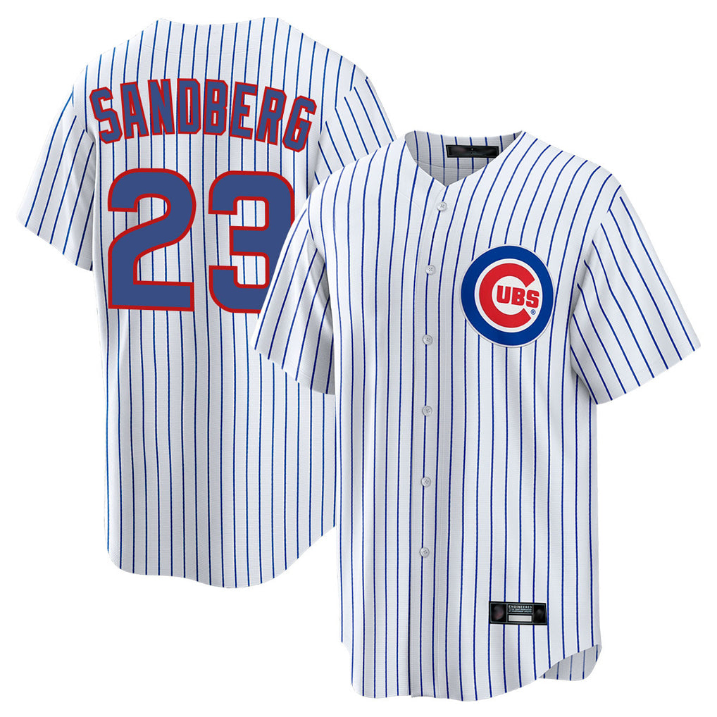 Trusc C.Cubs #23 Ryne Sandberg Player White Game Home Stitched Jerseys