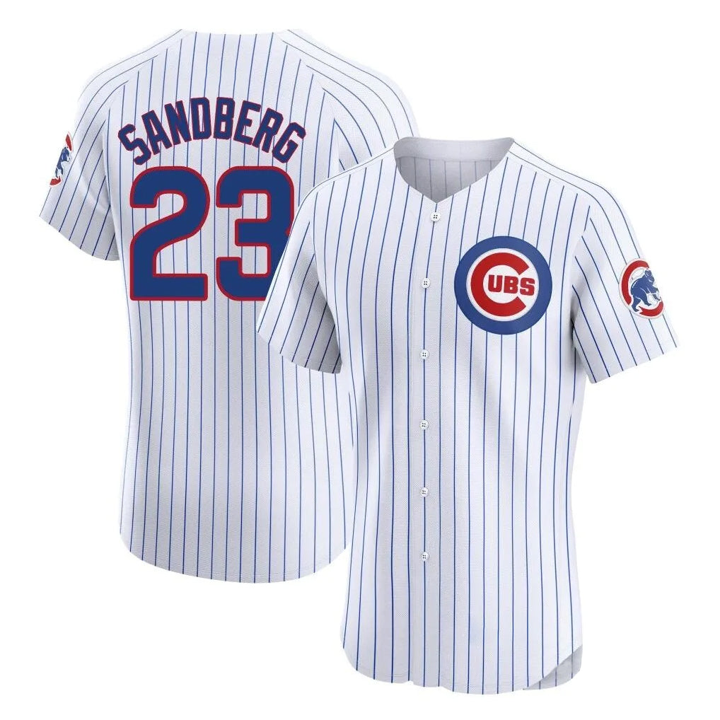 Trusc C.Cubs #23 Ryne Sandberg Player White Limited Elite Home Game Stitched Jerseys
