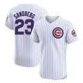 Trusc C.Cubs #23 Ryne Sandberg Player White Limited Elite Home Game Stitched Jerseys
