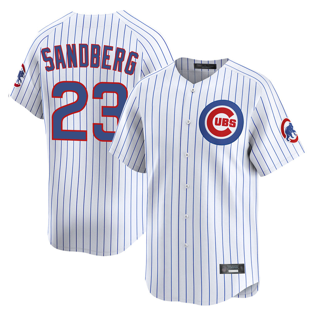 Trusc C.Cubs #23 Ryne Sandberg Player White Pinstripe Vapor Premier Limited Home Stitched Jerseys