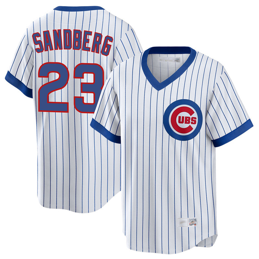Trusc C.Cubs #23 Ryne Sandberg Player White T-shirt Cooperstown Collection Limited Stitched Jerseys