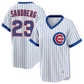 Trusc C.Cubs #23 Ryne Sandberg Player White T-shirt Cooperstown Collection Limited Stitched Jerseys