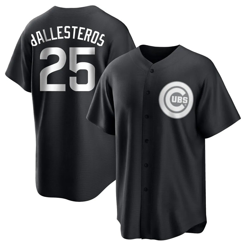 Trusc C.Cubs #25 Mois¡§|s Ballesteros Player Black Game Stitched Jerseys