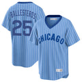 Trusc C.Cubs #25 Mois¡§|s Ballesteros Player Blue T-shirt Cooperstown Collection Limited Stitched Jerseys
