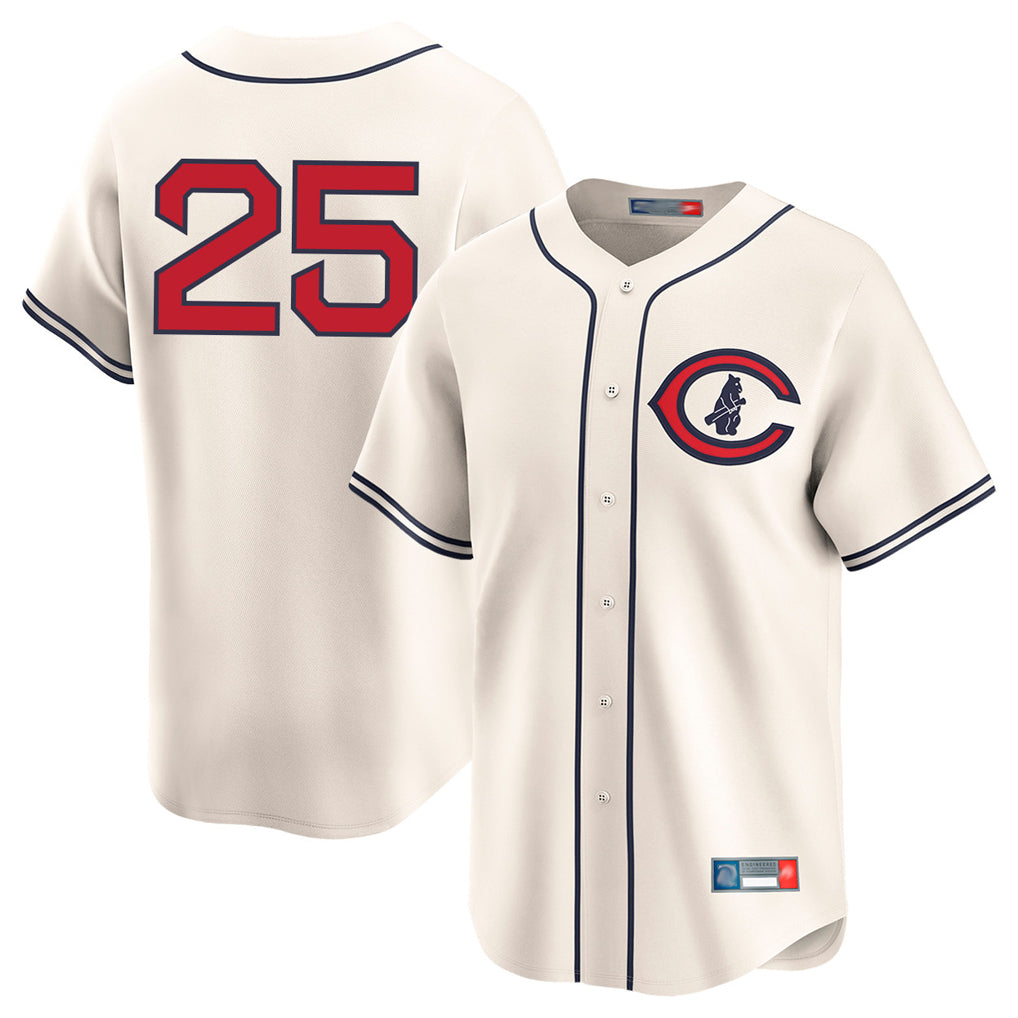 Trusc C.Cubs #25 Mois¡§|s Ballesteros Player Cream Field of Dreams Limited Home Game Stitched Jerseys