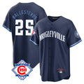 Trusc C.Cubs #25 Mois¡§|s Ballesteros Player Navy 150th Anniversary City Connect Home Game Stitched Jerseys